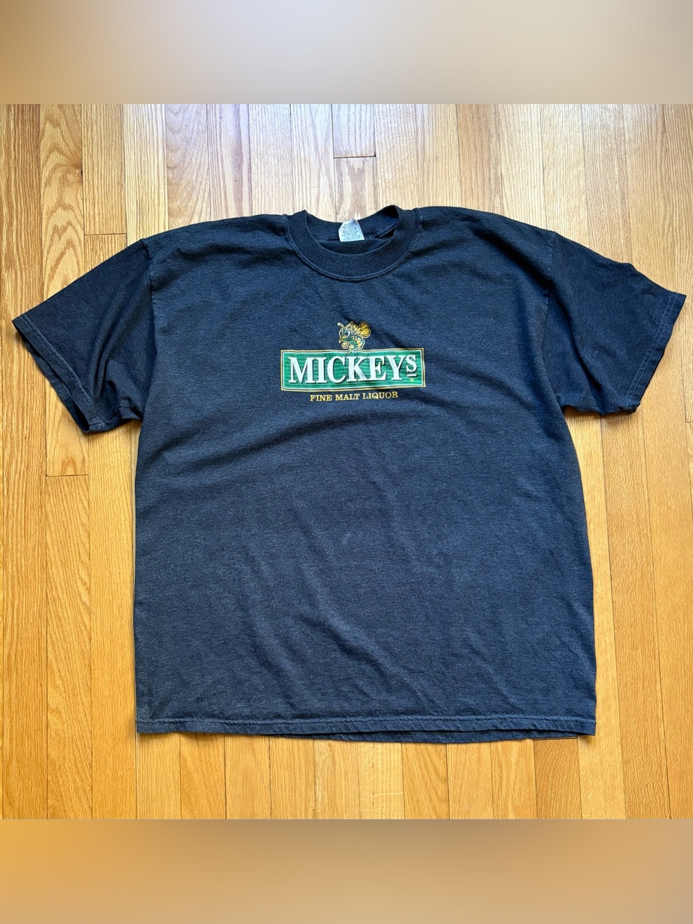Vintage Mickey’s Fine Malt Liquor Beer Men’s Jerzees T-Shirt XL Gray Solid